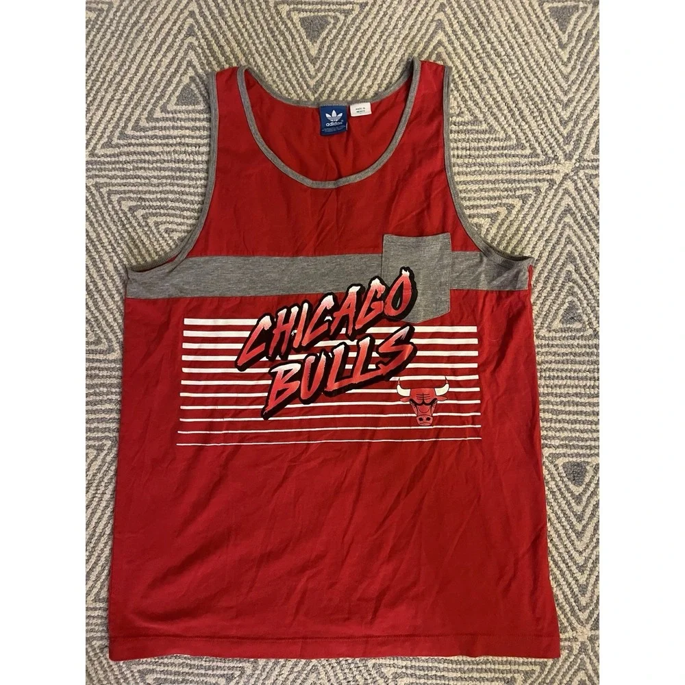 Adidas‎ Vintage Chicago Bulls Pocket Tank Top - Red/Gray/White - Large